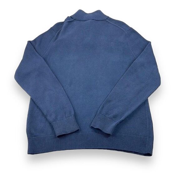 Banana Republic Sweater Mens Medium M Navy Button Front Mock Neck Pullover - Picture 2 of 10